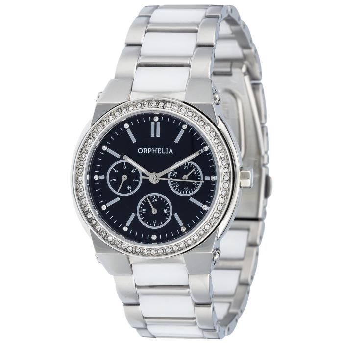 Orphelia - OR53272048 - Montre Femme - Quartz Analogique - Aiguilles lumineuses - Bracelet céramique multicolore