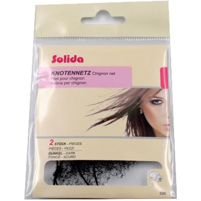 Filet pour chignon -Solida- ultra stretch pack de 2pcs pour cheveux foncé - RC006206