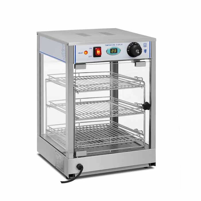 Vitrine Chaude De Comptoir / Presentoir Chauffant - Acier Inox & Verre Trempé