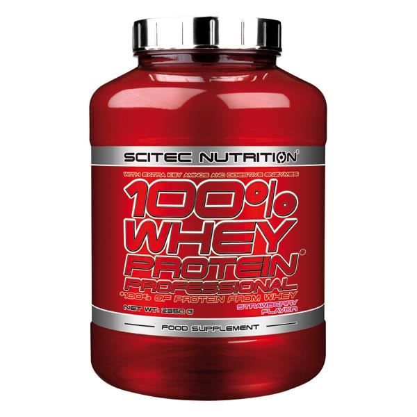 100% Whey Professional 2350g Fraise Scitec 2,35kg
