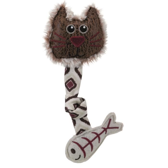 TRIXIE Vissage de chat - Peluche et tissu - 20 cm - Pour chat