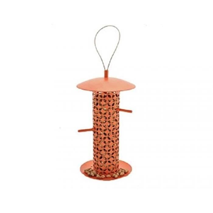 VADIGRAN MANGEOIRE POUR OISEAUX COLONNE À ARACHIDES JADO ORANGE 14 X 14 X 26 CM