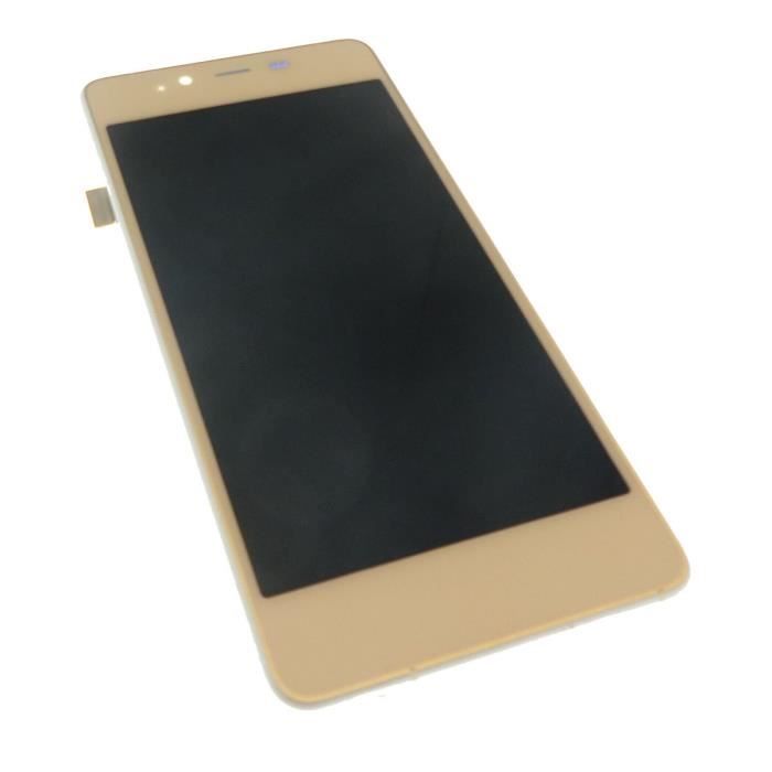 Ecran vitre tactile et LCD assemblés Blanc et argent pour Wiko Highway pure