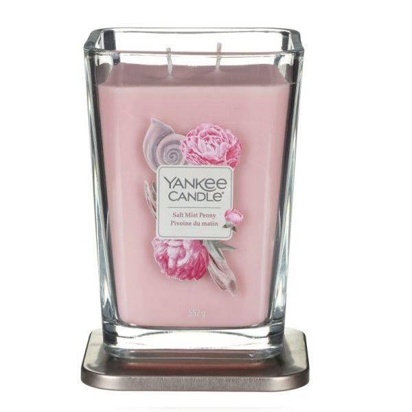 ELEVATION GRANDE BOUGIE PARFUMEE 2 MECHES PIVOINE DU MATIN - YANKEE CANDLE