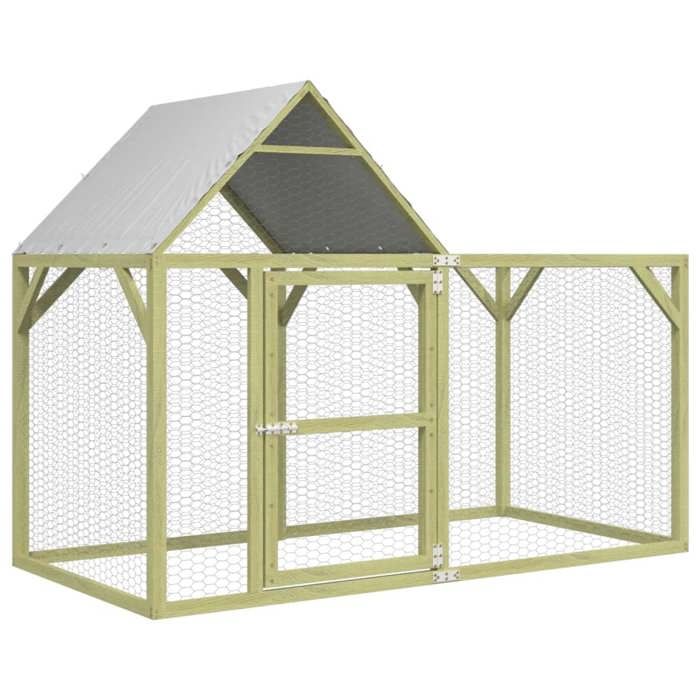 Meilleurs prix pour Poulailler enclos cage poules 200 x 100 x 150 cm bois de pin massif impregne marron