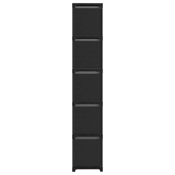 RemiseBibliothèque - Étagère à 15 cubes avec boîtes Noir 103 x 30 x 175 5 cm Tissu JILIMAISON2025 56397932