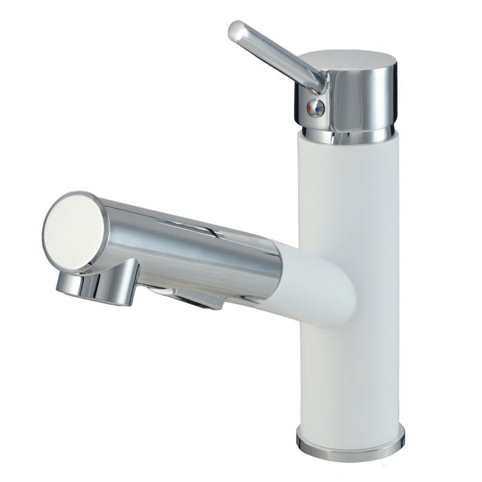 Robinet de cuisine KADAX Gospo Cado bec extractible blanc laiton durable