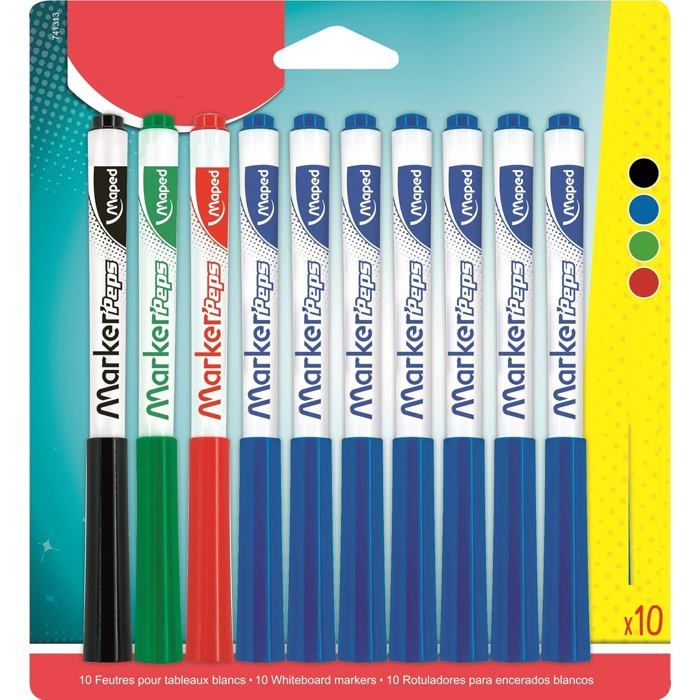 SuperPetit – Set De 10 Feutres Effaçables Pour Coloriage Infini Sur Silicone, Couleurs Vives, Emballé Dans Une Boîte – Éco-responsable, Ludique, Nomade