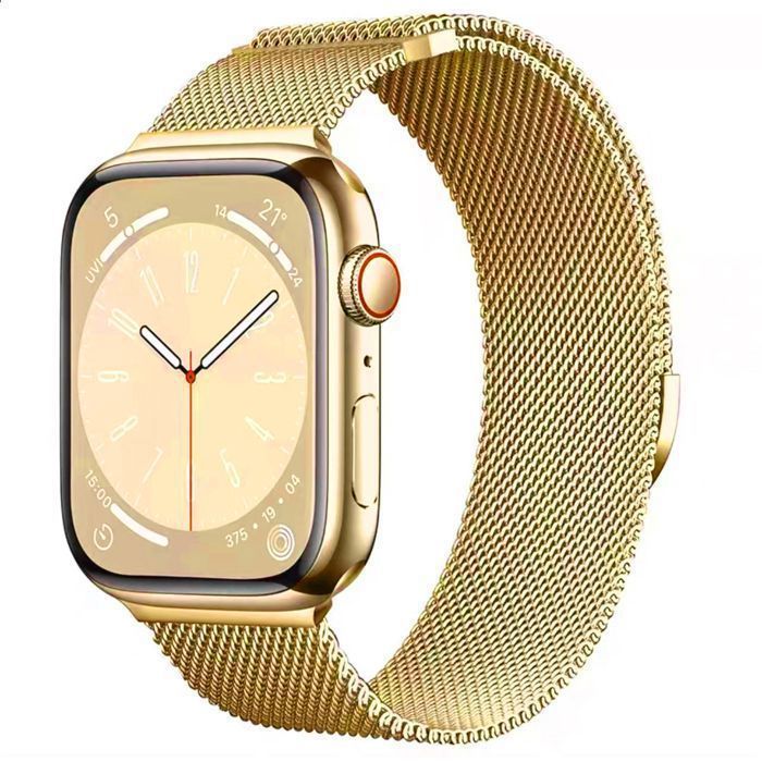 Stravo Bracelet Milanais Magnétique Luxe Élégant Acier Inoxydable pour Apple Watch 38/40/41/42mm Series 1-11 SE - Or