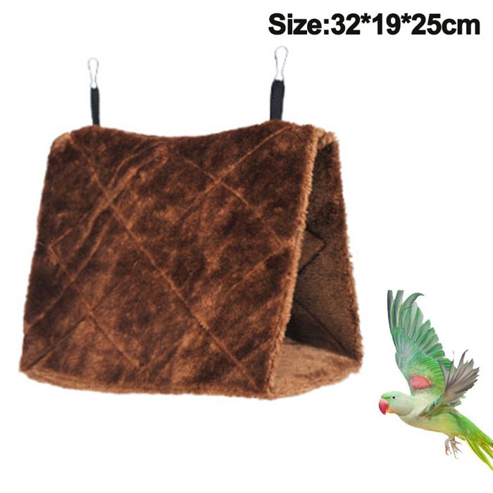 Hamac perroquet en peluche douce tente suspendue chaude lit hiver pour oiseaux coton confort