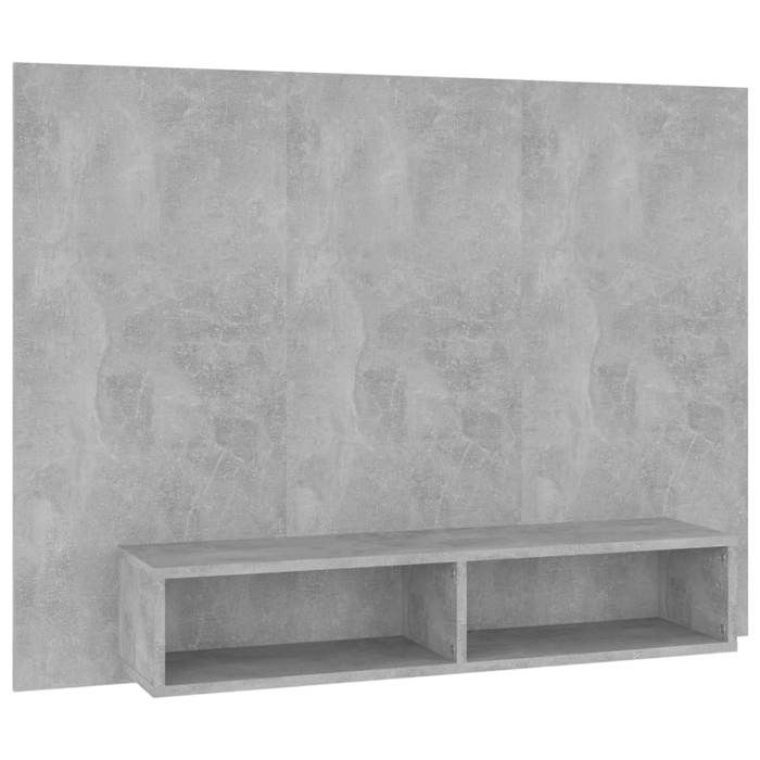 “Winter SaleTOP Armoire TV classique Gris - Meuble TV mural Gris béton 120x23 5x90cm - Bois d’ingénierie PRO99564