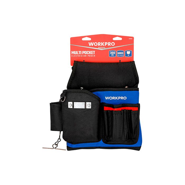 Sac à Outils QEES Pour électricien – Durable & Multi-poches – Bleu – Neuf