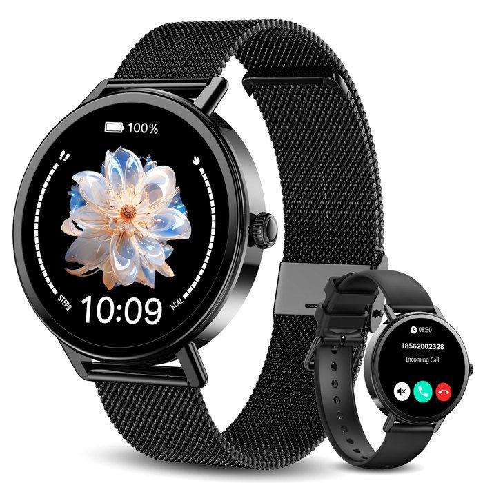 Blackview Montre Connectée Femme Appel Bluetooth 1.26 Smartwatch Femme avec 100+ Sport Cardio/SpO2/Sommeil/Étanche/Android iOS