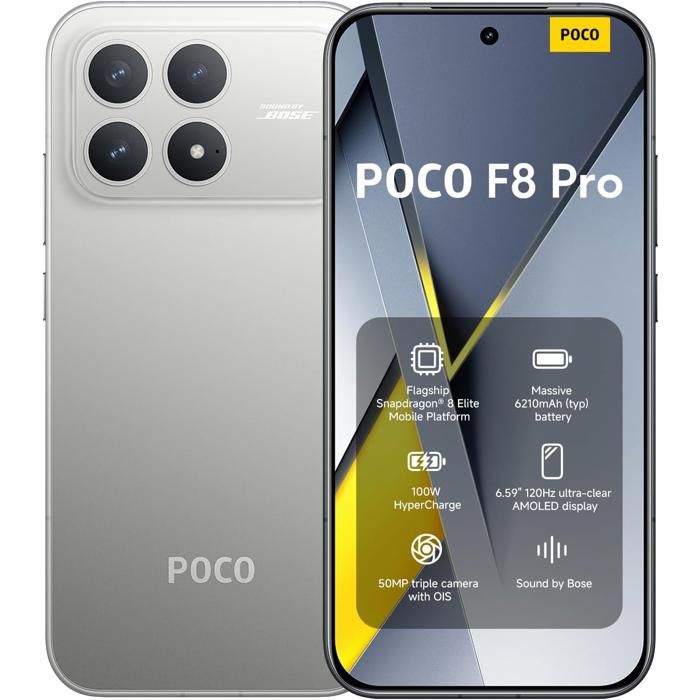 Xiaomi POCO F8 Pro 5G Smartphone 12+ Garantie Chargeur Non Inclus - vue 3