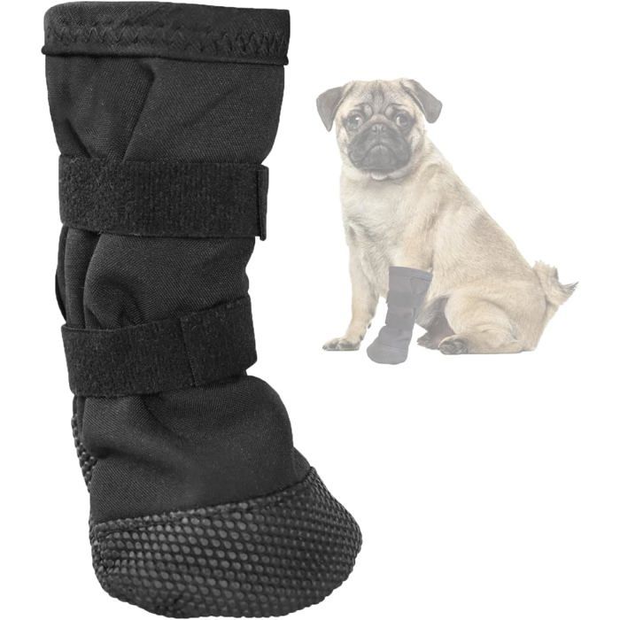1 Paire Chaussette Chien Réglable Antidérapante Protection Coussinet Blessure Pour Petit Moyen Chat