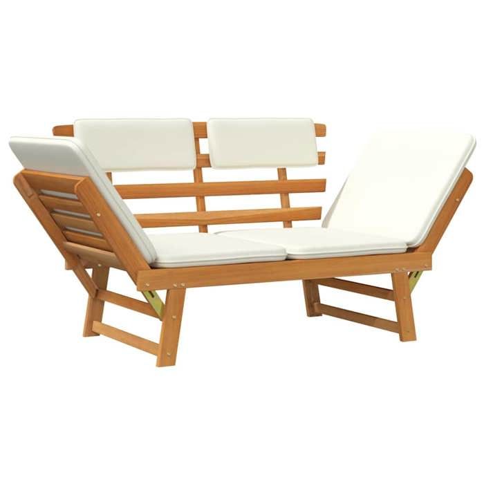 Sale 2026@ Banc de jardin avec coussins 2-en-1 190 cm Bois solide dacacia - Banquette de balcon @9162