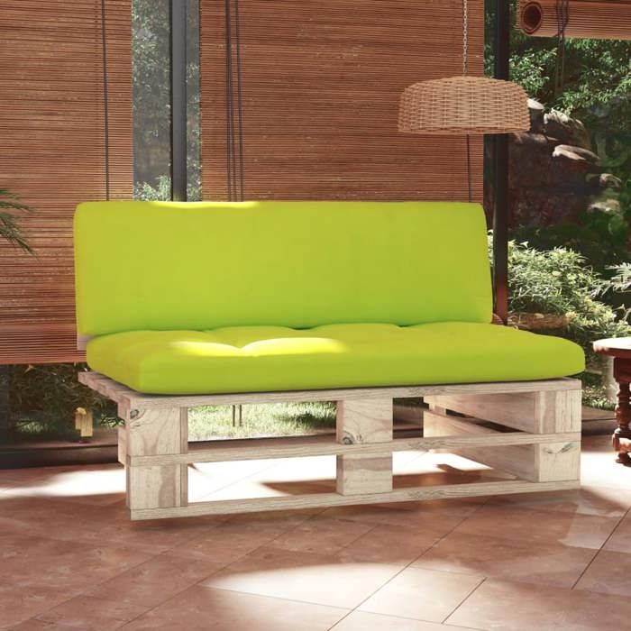 VIDAXL Canapé/Sofa central palette de jardin - ANTI-UV - bois de pin imprégné 110x65x55 cm M10703