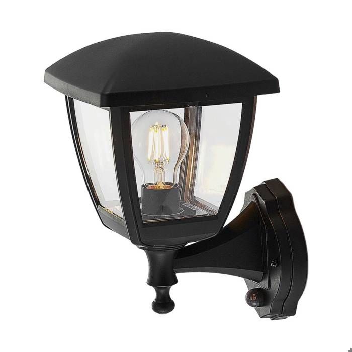 Lindby Applique extérieure Acelya à intensité variable (Moderne) en Noir (1 lampe à E27) pour mur extérieur/façade de maison