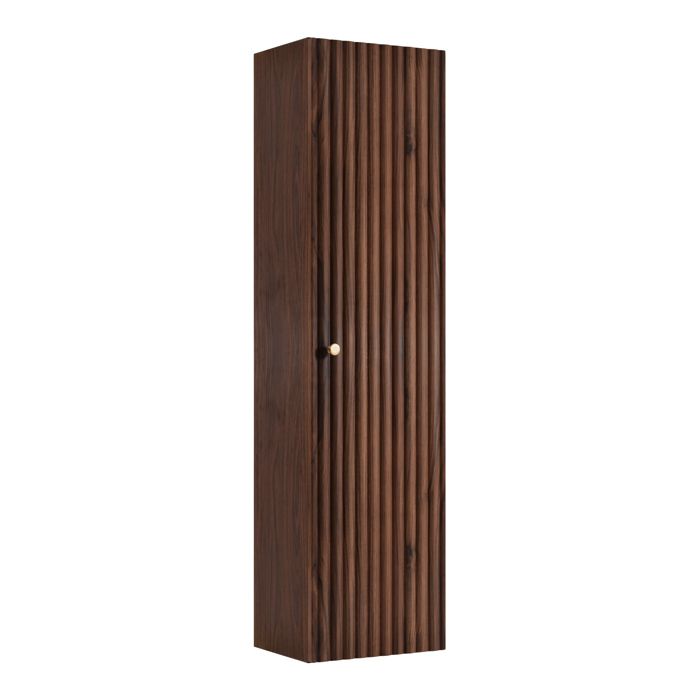 Colonne de salle de bain - 3XELIVING - Chêne Noyer - 35x27x136 cm - 2 tiroirs - Façades MDF à lamelles Colonne de salle de bain - 3XELIVING - Chêne Noyer - 35x27x136 cm - 2 tiroirs - Façades MDF à lamelles