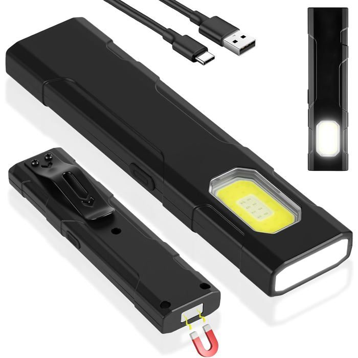 Mini Lampe De Poche Plate Edc Cob Lampe De Travail Mini Lampe Torche