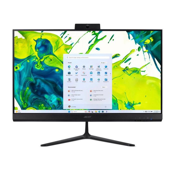 Acer Aspire C 24 C24B GCZN Copilot+ PC tout en un Ryzen 3 / jusqu'à 4 GHz RAM 8 Go SSD Radeon Graphics IEEE 802.11ax Wi Fi 6E Bluetooth Gigabit Ethernet Win 11 Home moniteur : LED 23.8 1920 x 1080 Full HD @ 120... - vue 1