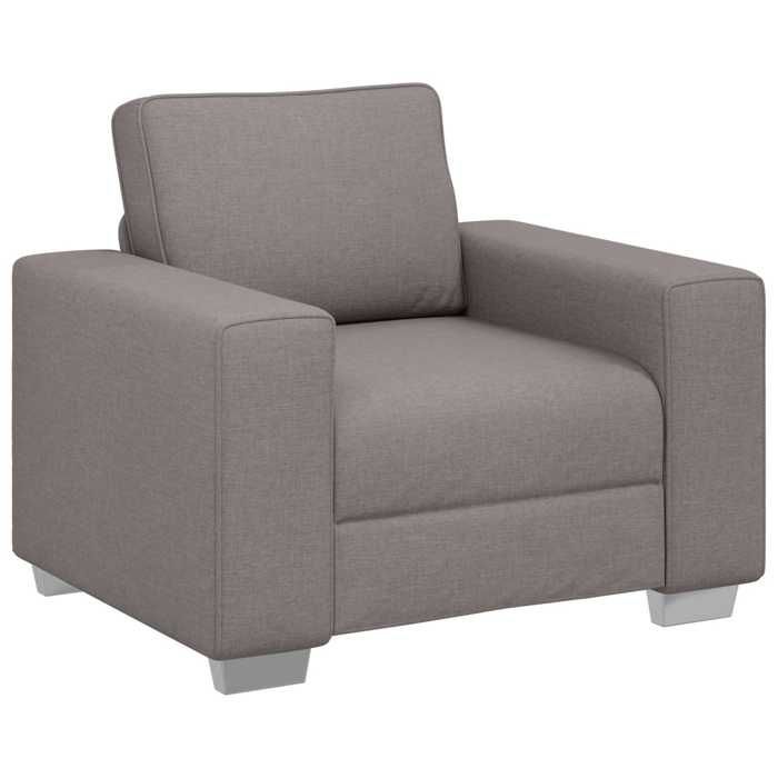 Fauteuil - Tissu - Intérieur - Salon - Taupe - 100 cm