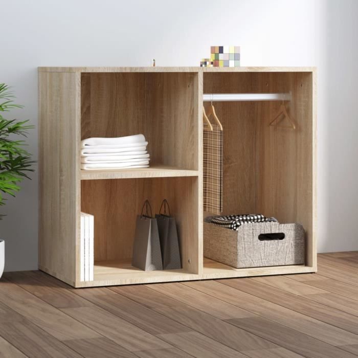 LeDivil- Armoire de dressing Chêne Sonoma 80x40x65 cm Bois dingénierie