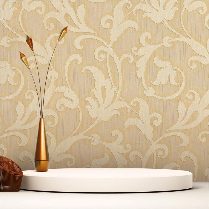 Papier Peint Uni M1-No.3328 Papier Peint Intissé Beige Papier Peint Uni