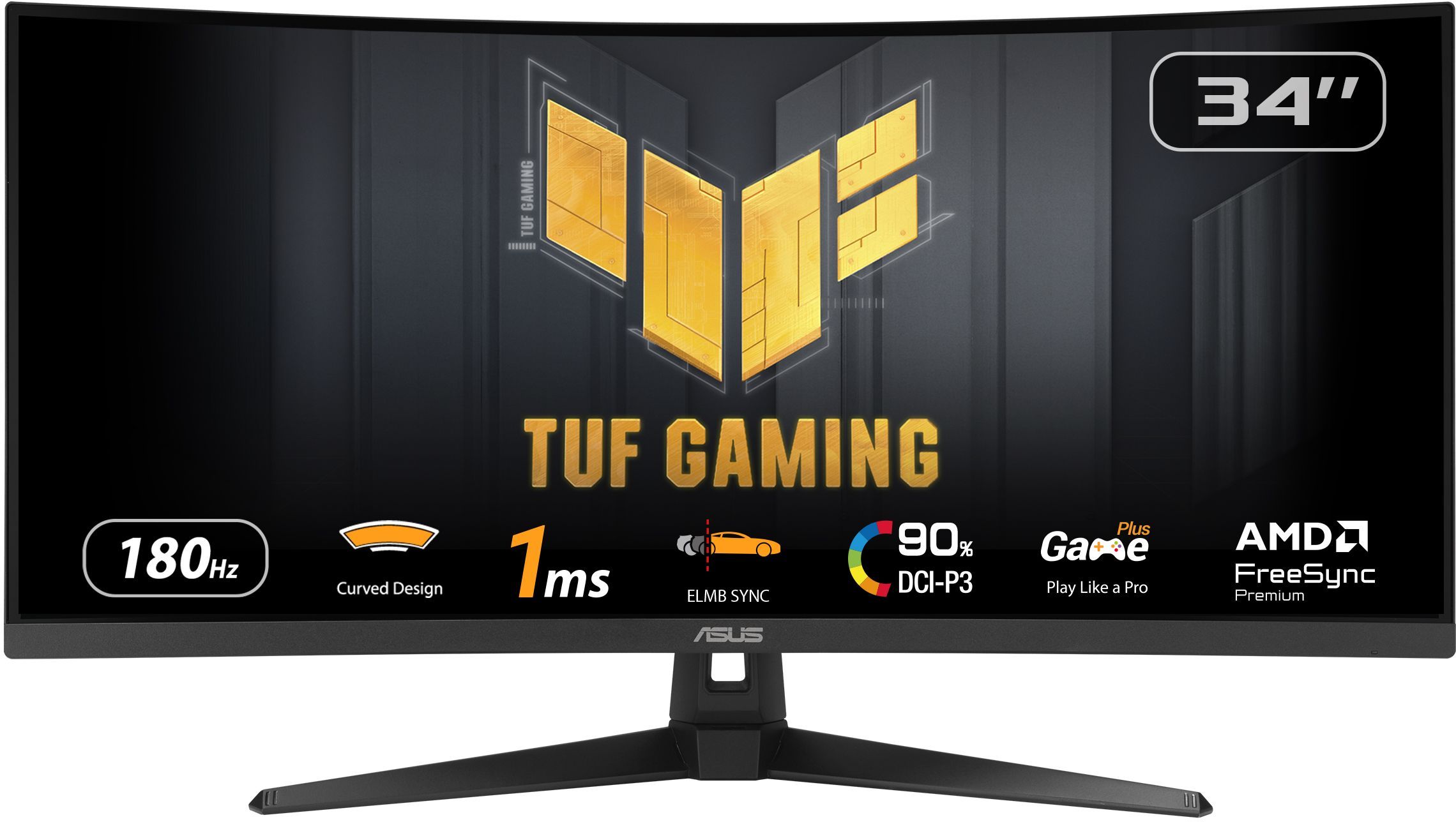 ASUS TUF Gaming VG34VQ3B Écran incurvé premium LED 34″ VA UltraWide QHD 180 Hz HDR 400 FreeSync