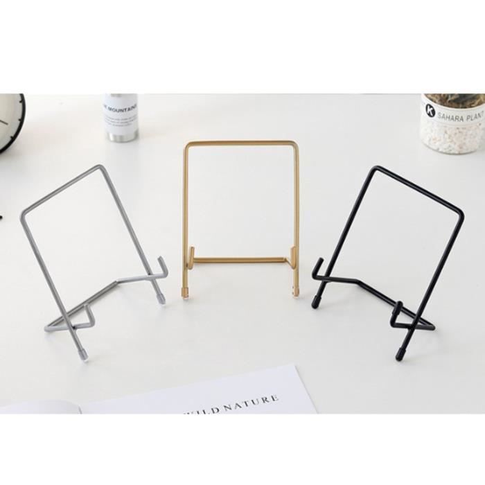 Support pour cadre de tableau avec chevalet en fer carré Grey_S