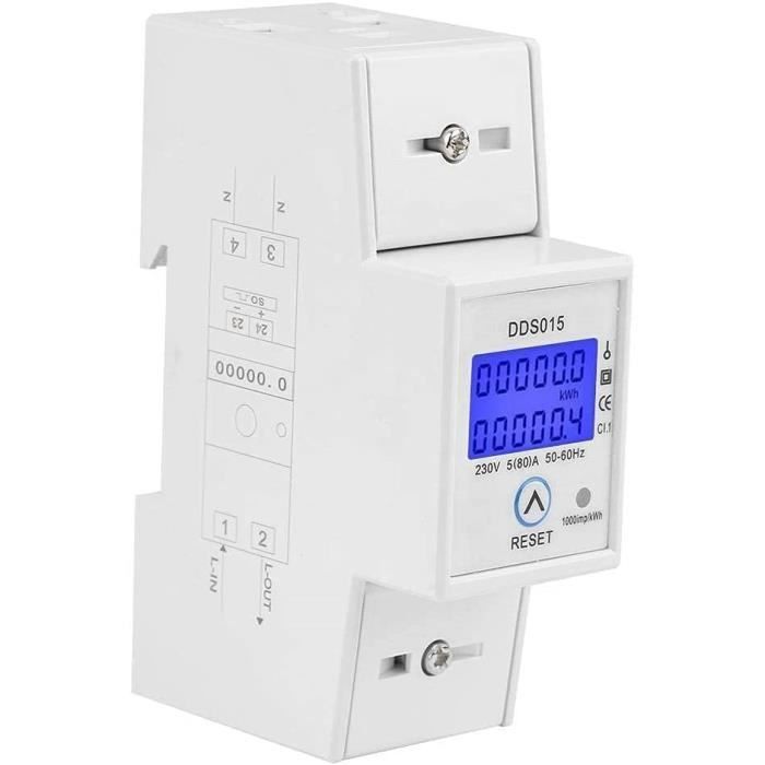 Compteur Électrique Monophasé, Compteur D'Alimentation Numérique Avec