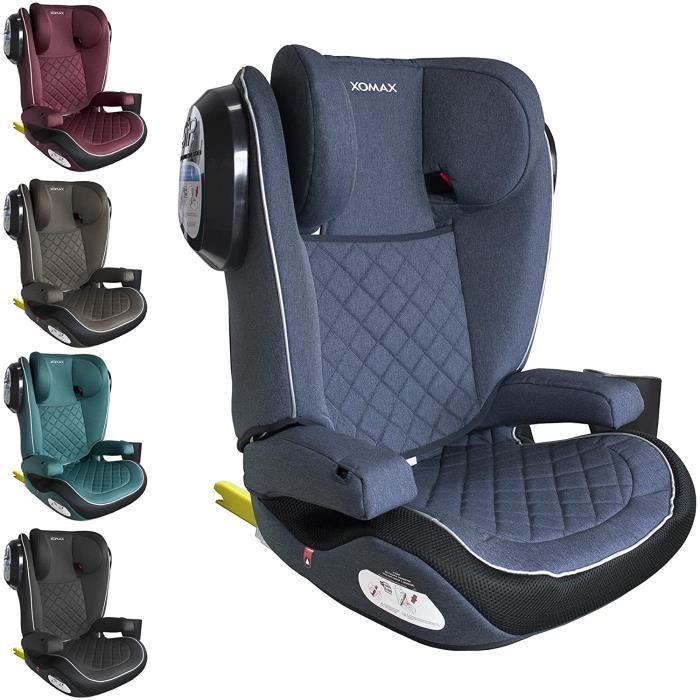 XOMAX A23 + silla de coche para niños con ISOFIX + Grupo II/III (15-36 kg)  + aprox. 3,5-12 años + ECE R44/04 tested + reposacabezas ajustable +