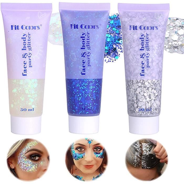 Lot De 6 Fleurs De Noël Artificielles à Paillettes Bleues - 13 Cm - Pour Décorer Sapin, Couronne Ou Guirlande - 6