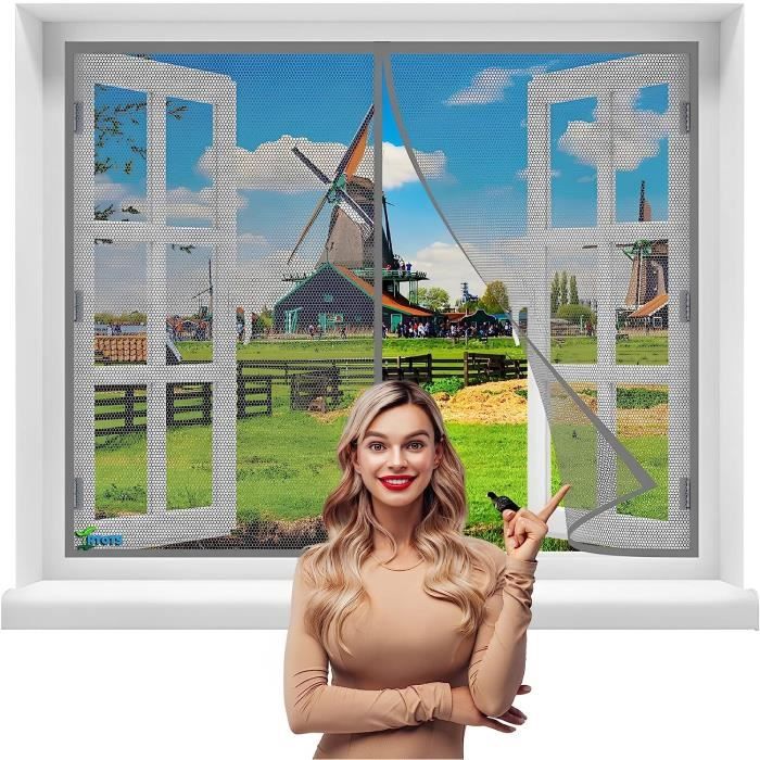 Moustiquaire AimantéE Fenêtre 170 X 185 Cm Fenetre Facile à