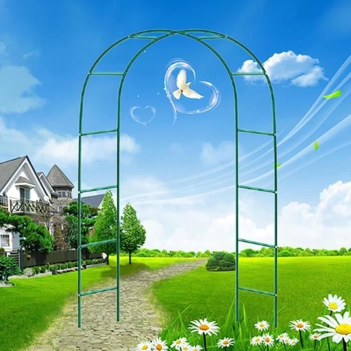 Arche De Jardin En Métal - 80x200 Cm - Support Pour Plantes Grimpantes, Rosiers - Idéal Mariage, Décoration Extérieure - 9