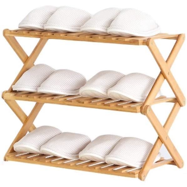 ZYFA Étagère à Chaussures En Bambou, Organiseur De Rangement En Bois Armoire Meuble Entrée,pour Salon Vestiaire Entrée Couloir