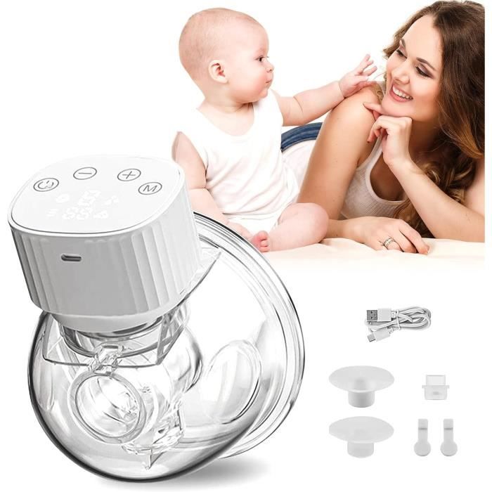 Tire Lait Électrique,Portable Tire Lait Main Libre Pompe MainsLibres Avec 3 Modes Et 9 Niveaux