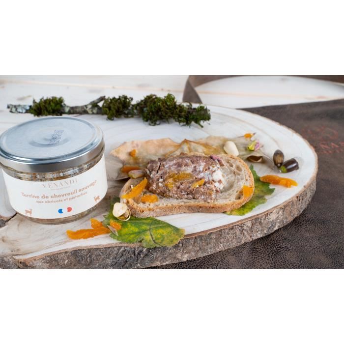 Terrine Chevreuil sauvage français aux Abricots et pistaches, 100g