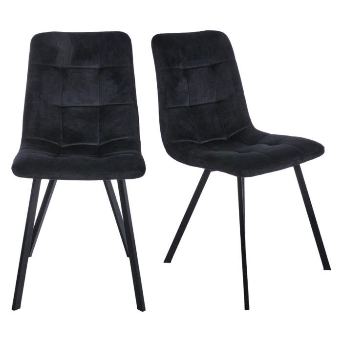 Lot de 2 chaises en velours n