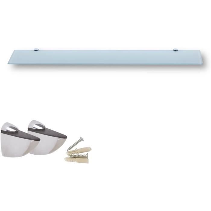 KES Etagere Verre Salle De Bain 3 Pièces - Tablette Verre 8mm Étagère Murale Aluminium Argent A4126A-P3