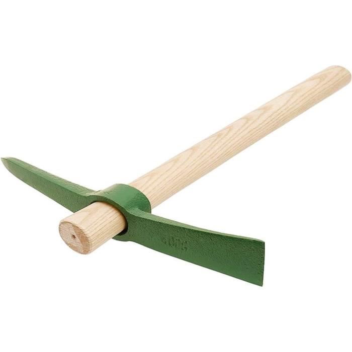 Pioche De Jardin Cyrank - 15,7 Pouces (40 Cm) - Manche En Hêtre, Tête En Acier Inox - Outil à Main Pour Désherber Et Ameublir La Terre