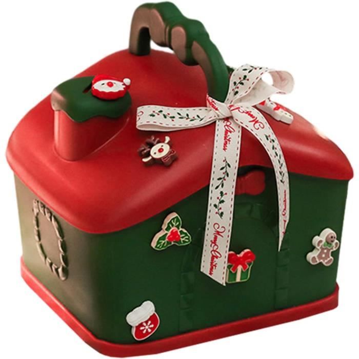 Boîtes À Bonbons De Noël À Offrir En Cadeau Coffrets Cadeaux Maison De Noë  Coffret Cadeau De Noël Avec Poignée Et Nœud Pour C[H3178]