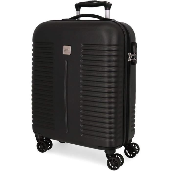 Valise Cabine 55x40x20 Cm - Bagage à Main Léger - Roues Silencieuses - Serrure TSA - Noir