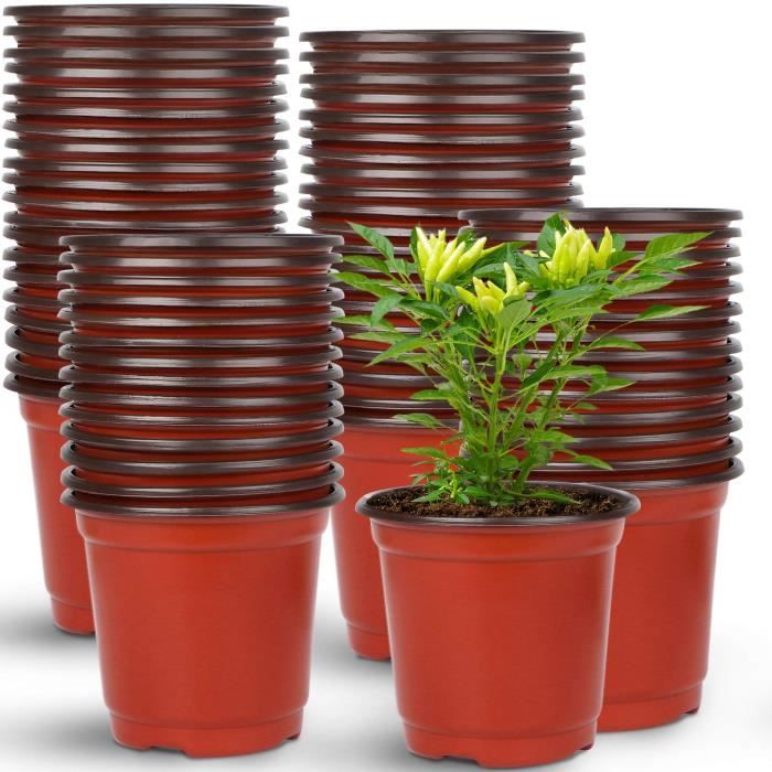150 Pièces 10CM - Pot De Germination - Pots de Fleurs Pot semis en Plastique - Interieur Pot Plastique Plante - Convient aux semis