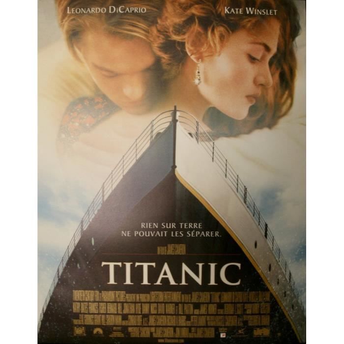 TITANIC Affiche Cinéma Originale ROULEE Petit format 53x40cm Movie Poster  James Cameron - Cdiscount Maison