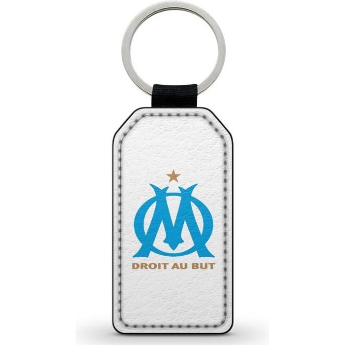 Porte-Cles Clefs Keychain Simili Cuir OM Olympique de Marseille Football