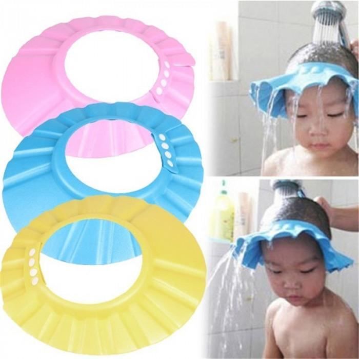 Baby Shower CapCheveux Lavage Bouclier Pour Enfants Bain Shampooing Eye Garde Visière Casquette 