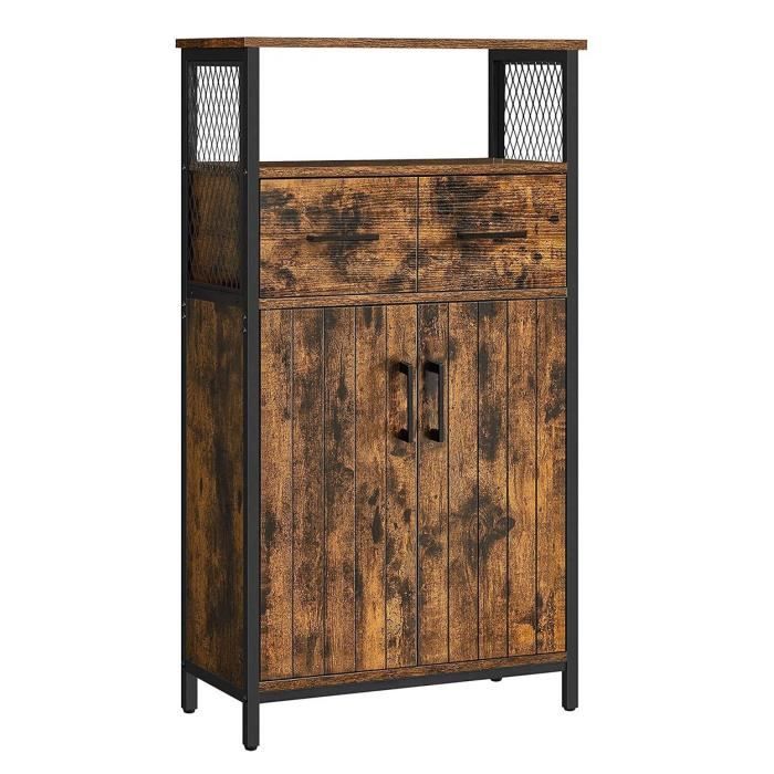 Buffet haut - Helloshop26 - Meuble de rangement avec tiroir et étagère réglable - Style industriel Buffet haut - Helloshop26 - Meuble de rangement avec tiroir et étagère réglable - Style industriel