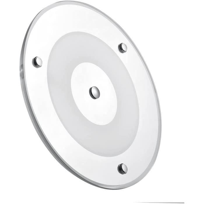 Dream lighting Lot de 2 lampes LED 12 V avec interrupteur pour caravane, plafonnier 12 V pour voiture, camping-car, van - Éclairage intérieur 3000 K - 12 cm - Rond