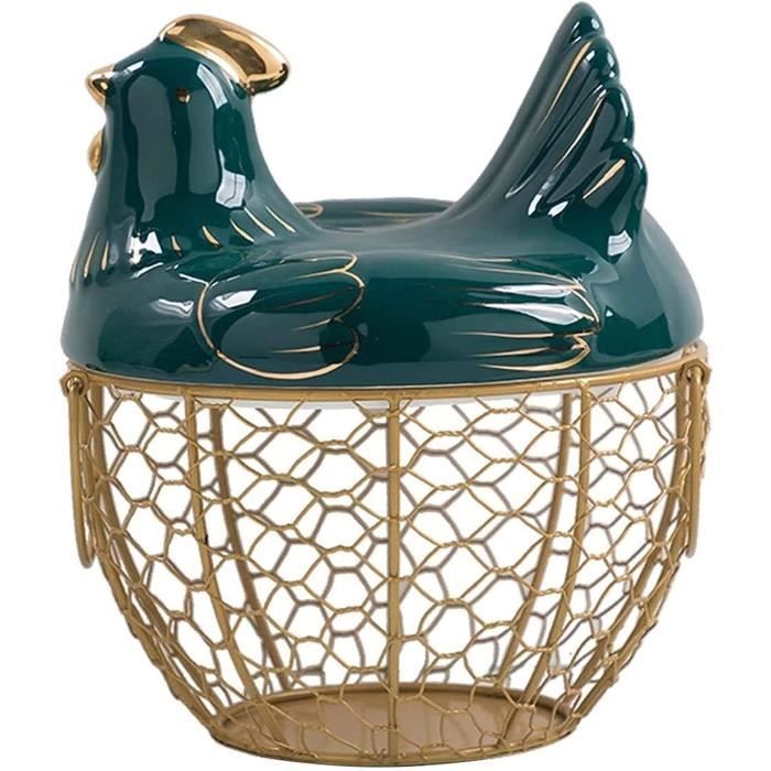 Panier Rangement Œufs Métal Forgé - Distributeur Œufs 3 Douzaines Style Campagnard Vintage